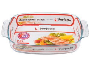 Форма из жаропрочного стекла, 2.9 л, прямоугольная, 339х225х61 мм, PERFECTO LINEA (339х225х61 см)