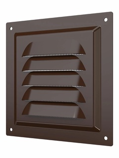 Вентиляционная решетка стальная Эра коричневая 125х125 мм арт. 1212МЭ 