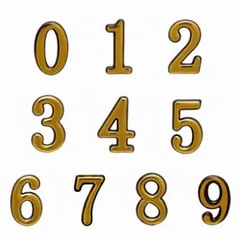 Цифра дверная большая"6" золото арт.6977 