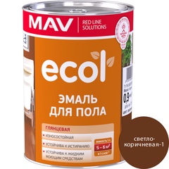 Эмаль ECOL для пола (ПФ-266) светло-коричневая-1 глянцевая 1,0 л. (0,9 кг)