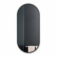 Зеркало с шлифовальной кромкой и УФ-печатью Черный 1100х500 арт. Д-037