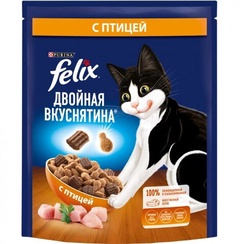 Корм для кошек FELIX Двойная вкуснятина с птицей 0,2л 