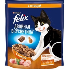 Корм для кошек FELIX Двойная вкуснятина с птицей 600г 